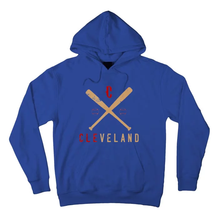 Cleveland Cle Baseball Vintage Tall Hoodie