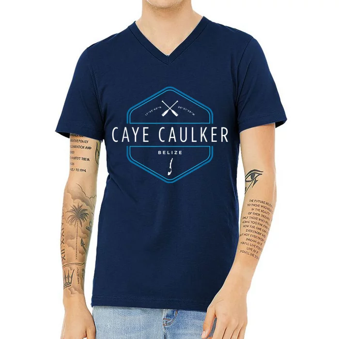 Caye Caulker Belize Beach Graphic V-Neck T-Shirt