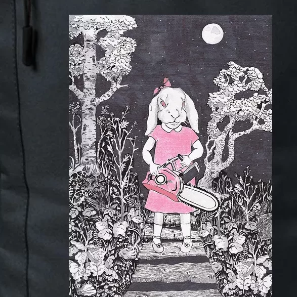 Creepy Chainsaw Bunny Goth Gothic Halloween Horror Darkness Daily Commute Backpack