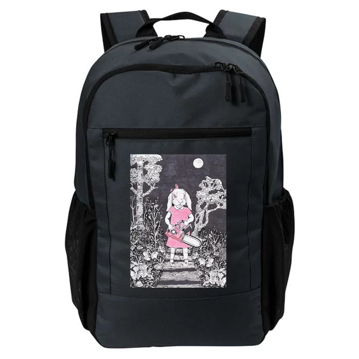 Creepy Chainsaw Bunny Goth Gothic Halloween Horror Darkness Daily Commute Backpack