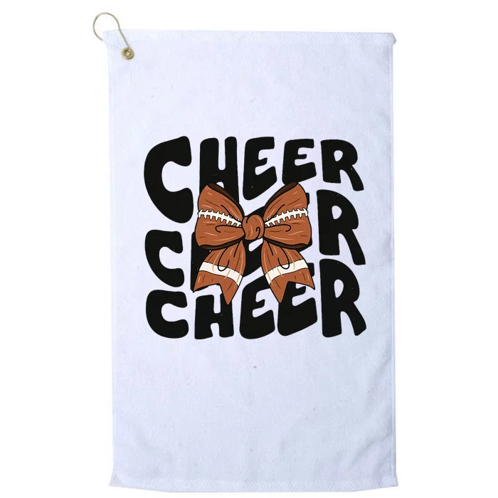 Cheer Coquette Bow American Football Game Day Thanksgiving Platinum Collection Golf Towel