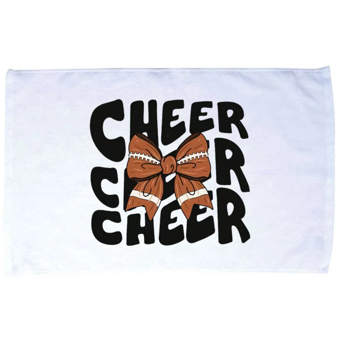 Cheer Coquette Bow American Football Game Day Thanksgiving Microfiber Hand Towel