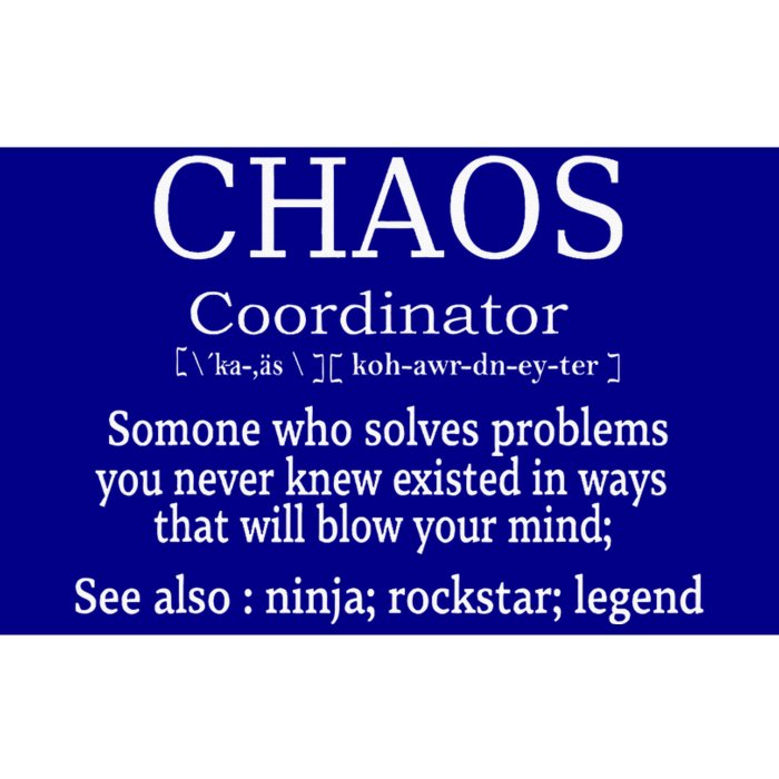 Chaos Coordinator Boss Wo Lady Professional Day Bumper Sticker