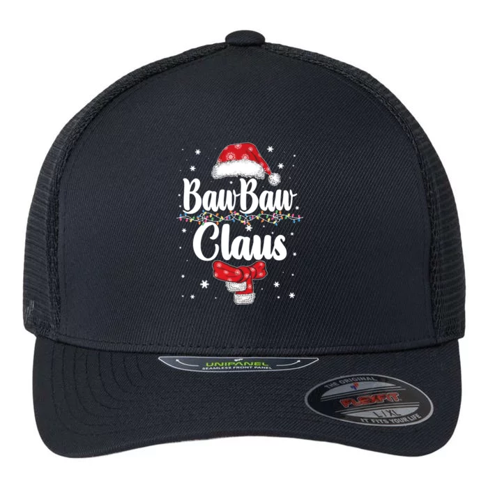 Cute Christmas Baw Baw Claus Flexfit Unipanel Trucker Cap