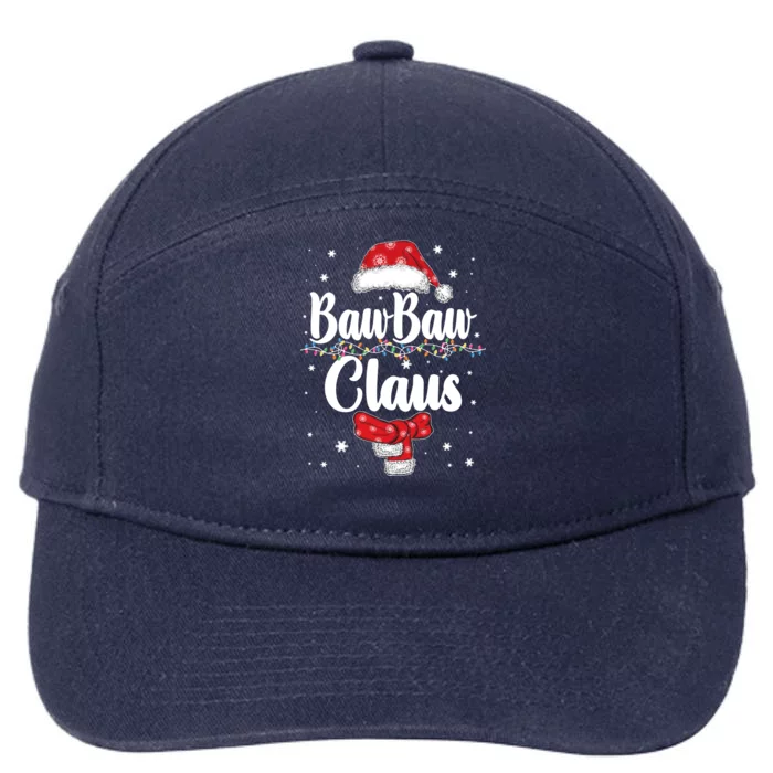 Cute Christmas Baw Baw Claus 7-Panel Snapback Hat