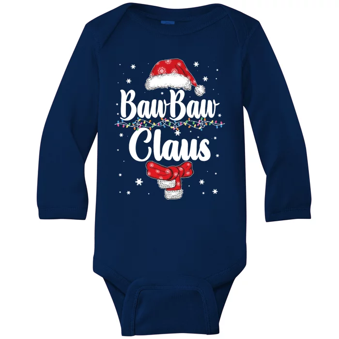 Cute Christmas Baw Baw Claus Baby Long Sleeve Bodysuit