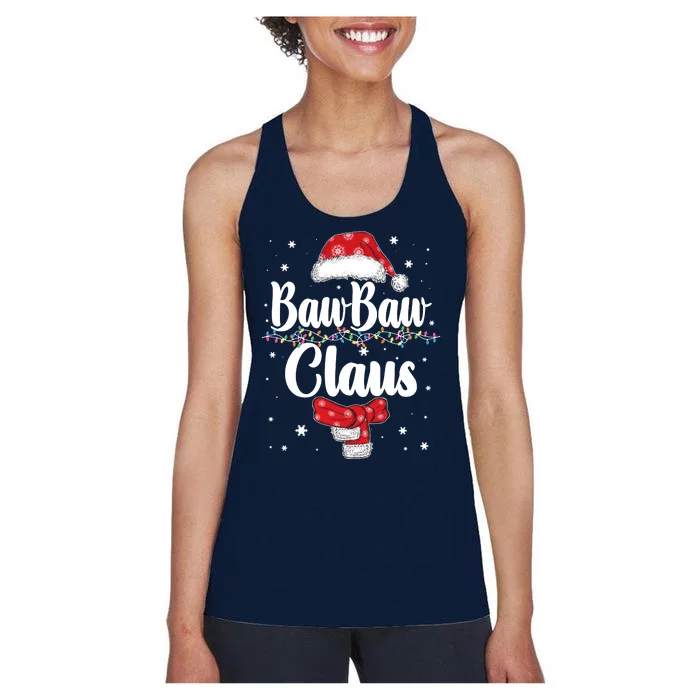 Cute Christmas Baw Baw Claus Women's Racerback Tank