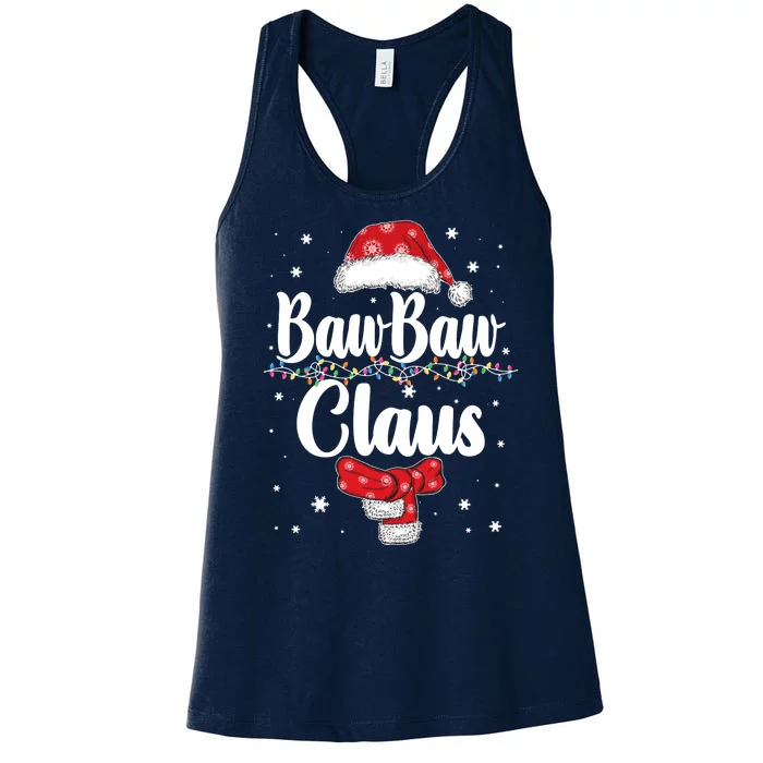 Cute Christmas Baw Baw Claus Women's Racerback Tank