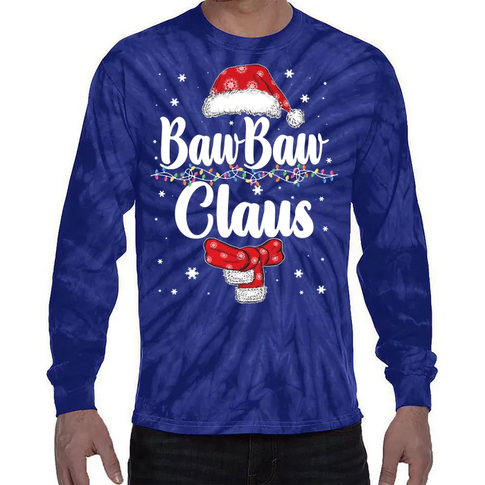 Cute Christmas Baw Baw Claus Tie-Dye Long Sleeve Shirt