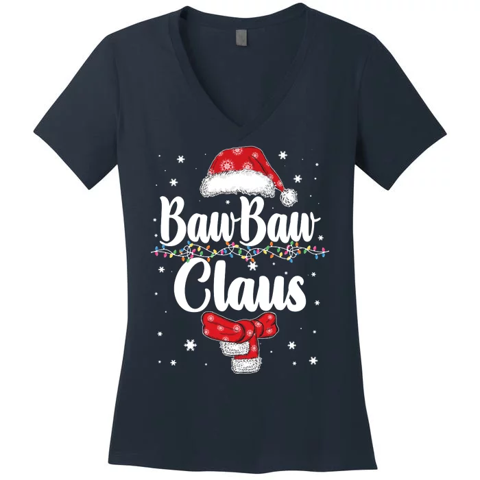 Cute Christmas Baw Baw Claus Women's V-Neck T-Shirt