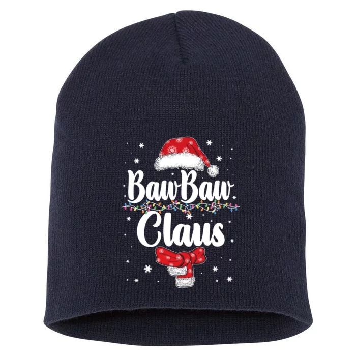 Cute Christmas Baw Baw Claus Short Acrylic Beanie