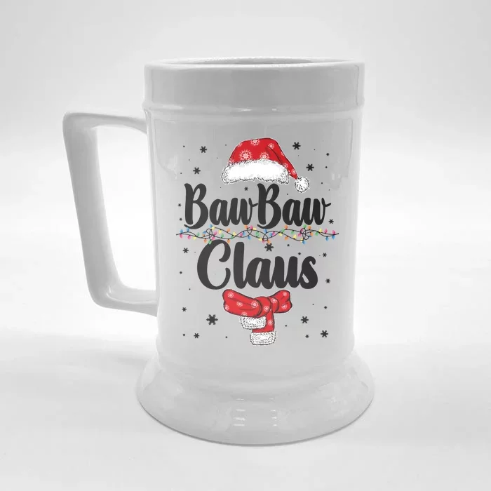 Cute Christmas Baw Baw Claus Front & Back Beer Stein