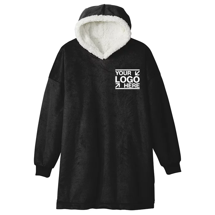 Custom Company Brand Pocket Customize Logo Hooded Wearable Blanket