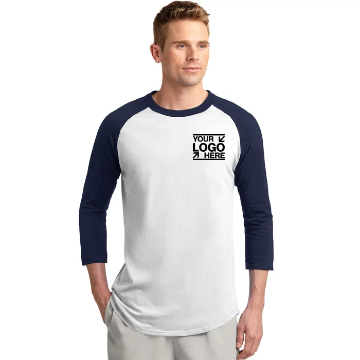 Custom Company Brand Pocket Customize Logo Baseball Sleeve Shirt