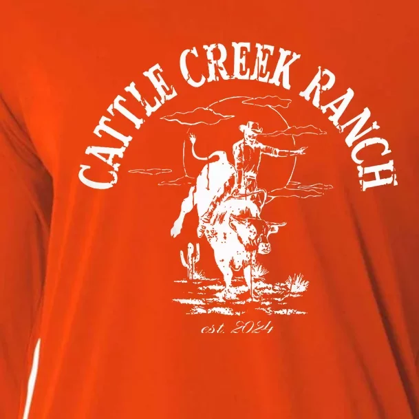 Cattle Creek Bucking Bull Rodeo Cooling Performance Long Sleeve Crew