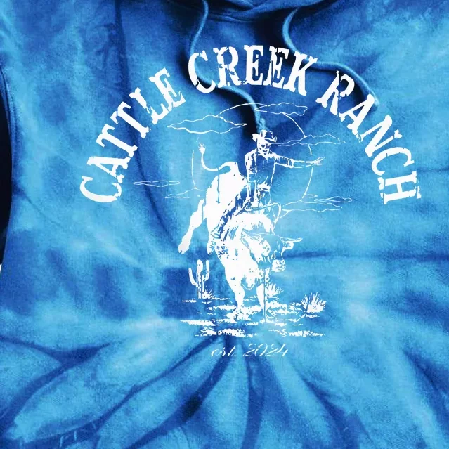 Cattle Creek Bucking Bull Rodeo Tie Dye Hoodie