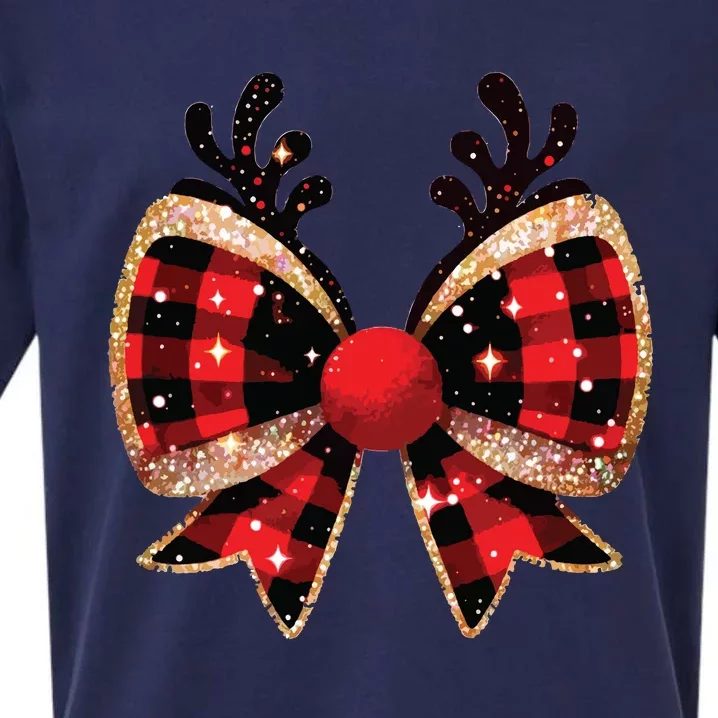 Christmas Coquette Bow Sueded Cloud Jersey T-Shirt