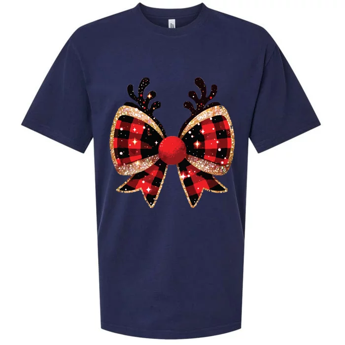 Christmas Coquette Bow Sueded Cloud Jersey T-Shirt