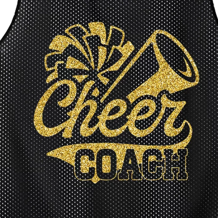 Cheer Coach Biggest Fan Cheerleader Mothers Day Mesh Reversible Basketball Jersey Tank