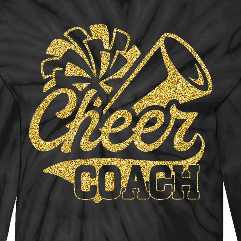 Cheer Coach Biggest Fan Cheerleader Mothers Day Tie-Dye Long Sleeve Shirt