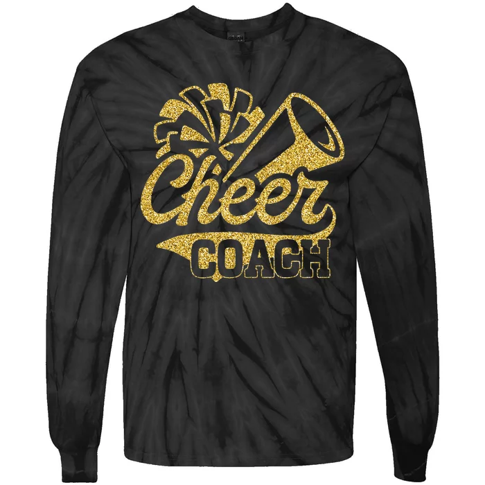 Cheer Coach Biggest Fan Cheerleader Mothers Day Tie-Dye Long Sleeve Shirt