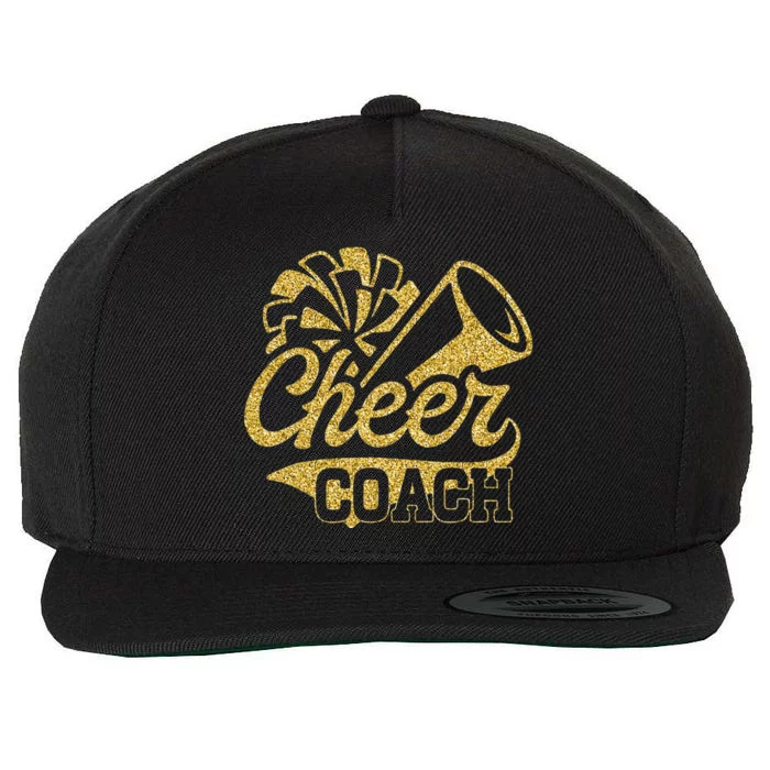 Cheer Coach Biggest Fan Cheerleader Mothers Day Wool Snapback Cap