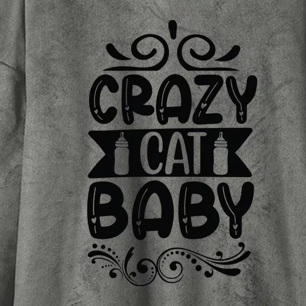 Crazy Cat Baby Hooded Wearable Blanket