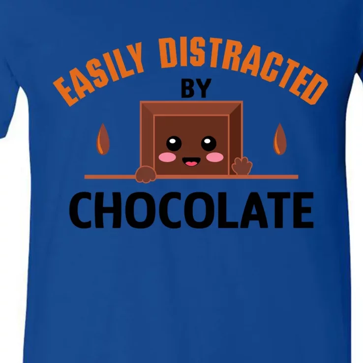 Cocoa Chocolate Bar Funny Quote Chocolatier Gift V-Neck T-Shirt