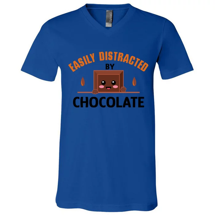 Cocoa Chocolate Bar Funny Quote Chocolatier Gift V-Neck T-Shirt