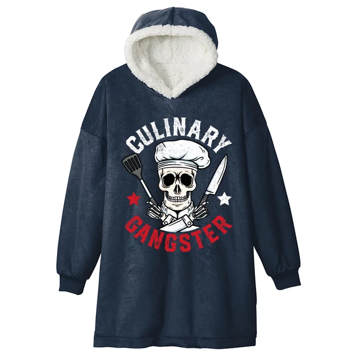 Chef Cook Culinary Gangster Gift Hooded Wearable Blanket