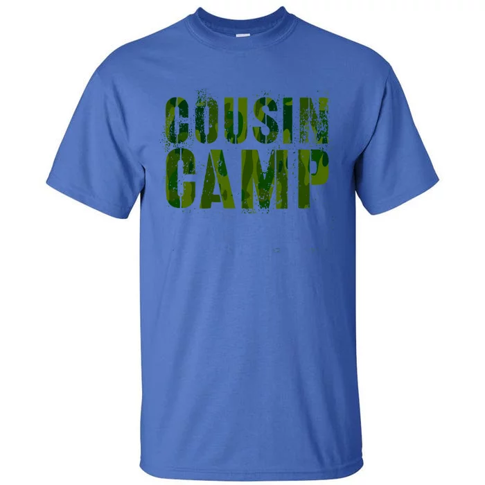 Camo Cousin Camp Funny Grandma Crew Grandpa Summer Trip Cool Gift Tall T-Shirt