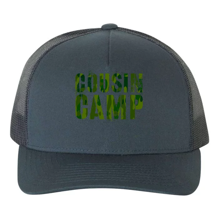 Camo Cousin Camp Funny Grandma Crew Grandpa Summer Trip Cool Gift Yupoong Adult 5-Panel Trucker Hat