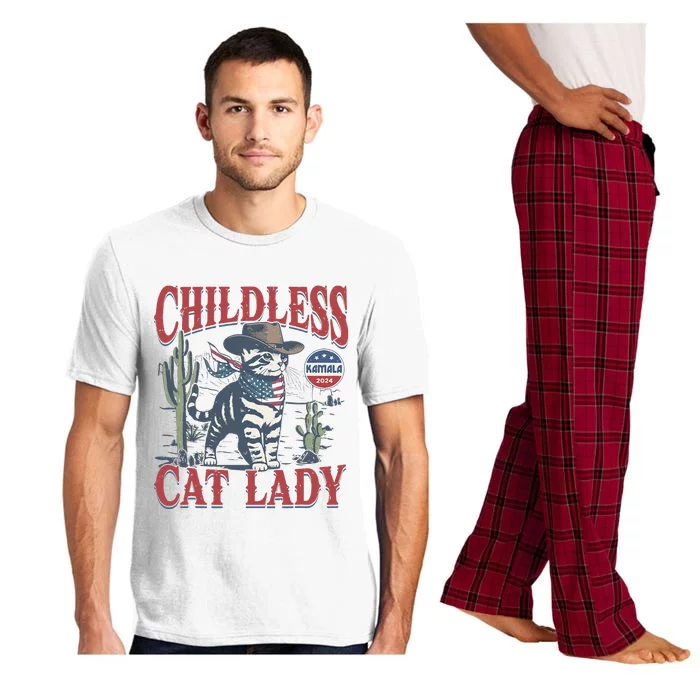 Cowboy Cat Childless Cat Lady Kamala 2024 Pajama Set