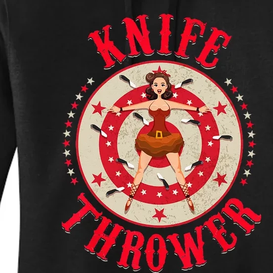 Circus Costume Circus Knife Thrower Costume Women's Pullover Hoodie