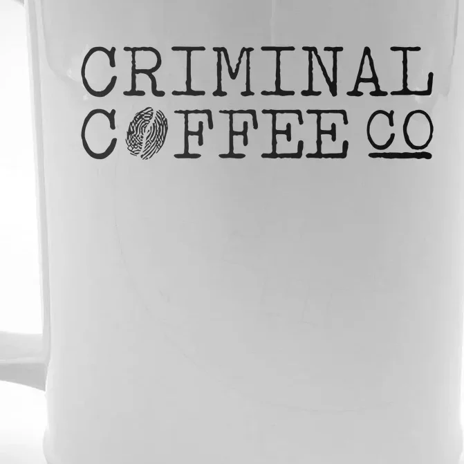 Criminal Coffee Front & Back Beer Stein