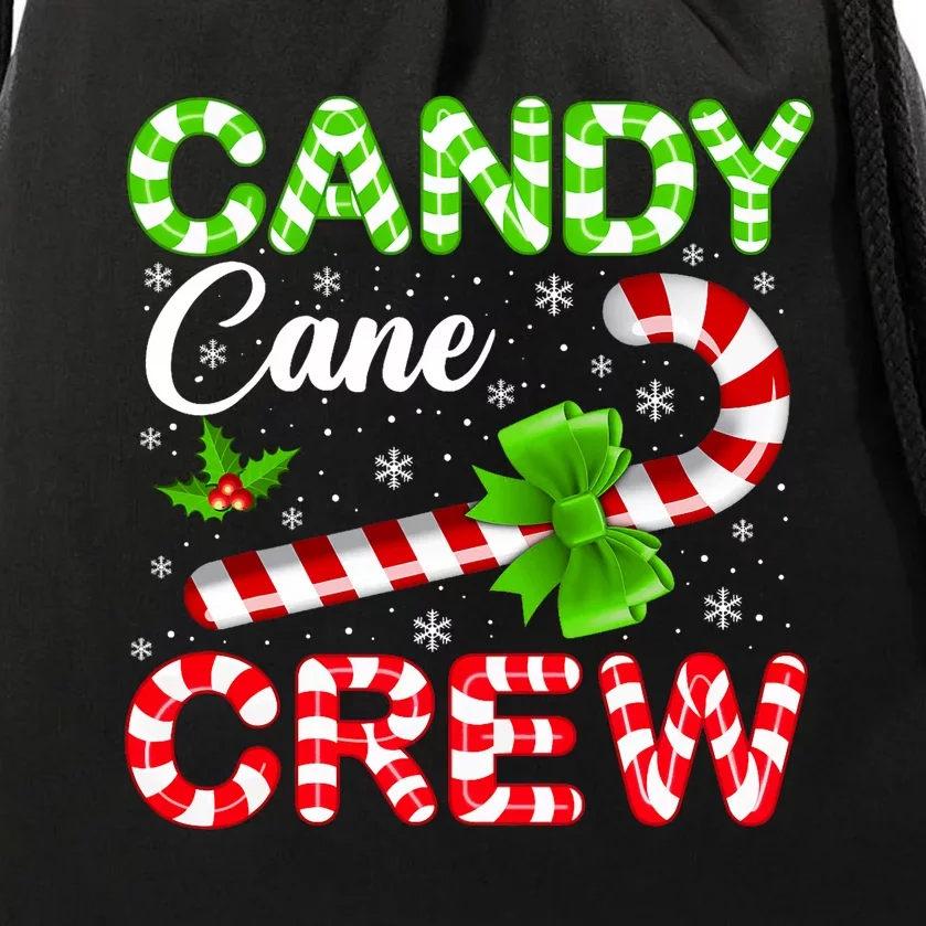 Candy Cane Crew Christmas Family Matching Xmas Pajamas Drawstring Bag