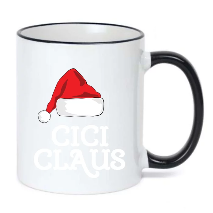 Cici Claus Christmas Hat Family Matching Group Pajama Pj Cool Gift Black Color Changing Mug