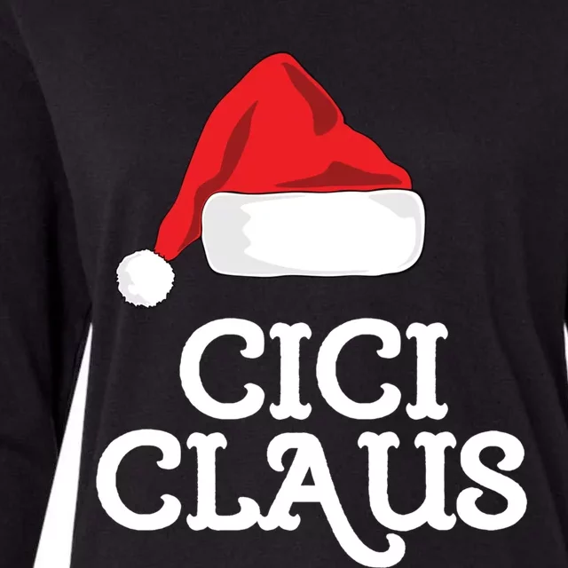 Cici Claus Christmas Hat Family Matching Group Pajama Pj Cool Gift Womens Cotton Relaxed Long Sleeve T-Shirt