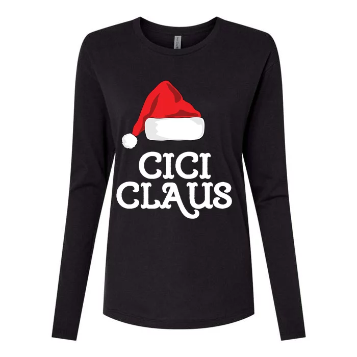 Cici Claus Christmas Hat Family Matching Group Pajama Pj Cool Gift Womens Cotton Relaxed Long Sleeve T-Shirt