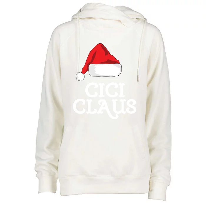 Cici Claus Christmas Hat Family Matching Group Pajama Pj Cool Gift Womens Funnel Neck Pullover Hood