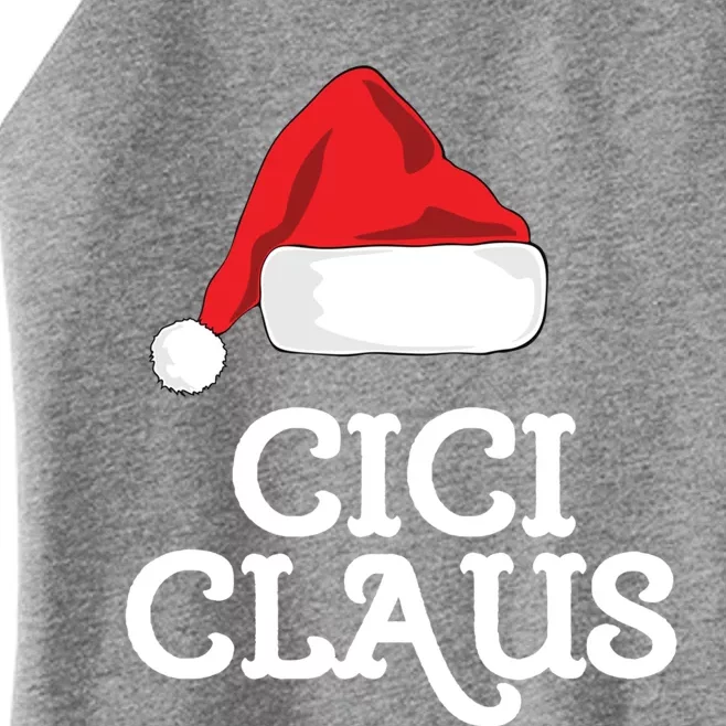 Cici Claus Christmas Hat Family Matching Group Pajama Pj Cool Gift Women’s Perfect Tri Rocker Tank