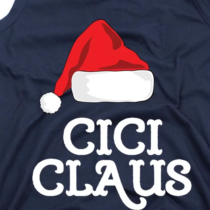 Cici Claus Christmas Hat Family Matching Group Pajama Pj Cute Gift Tank Top