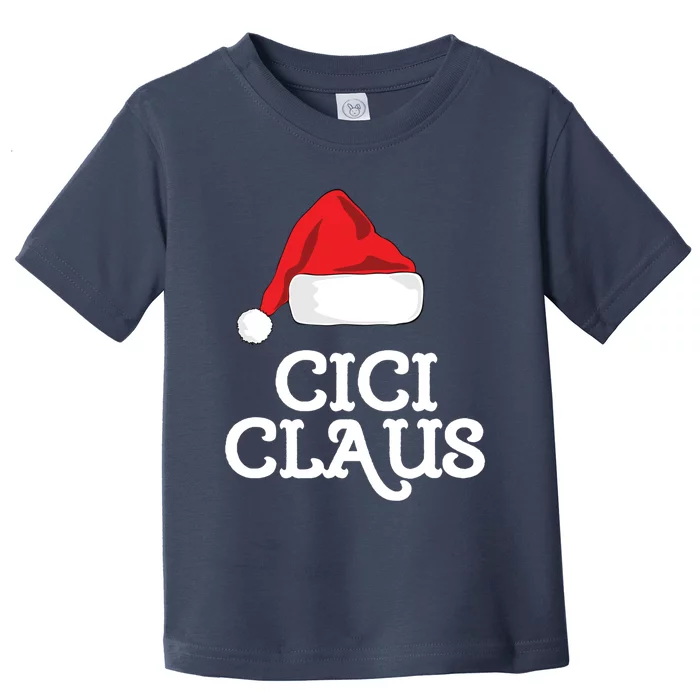 Cici Claus Christmas Hat Family Matching Group Pajama Pj Cute Gift Toddler T-Shirt