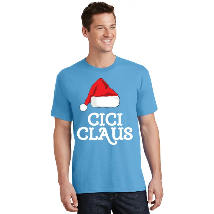 Cici Claus Christmas Hat Family Matching Group Pajama Pj Cute Gift T-Shirt