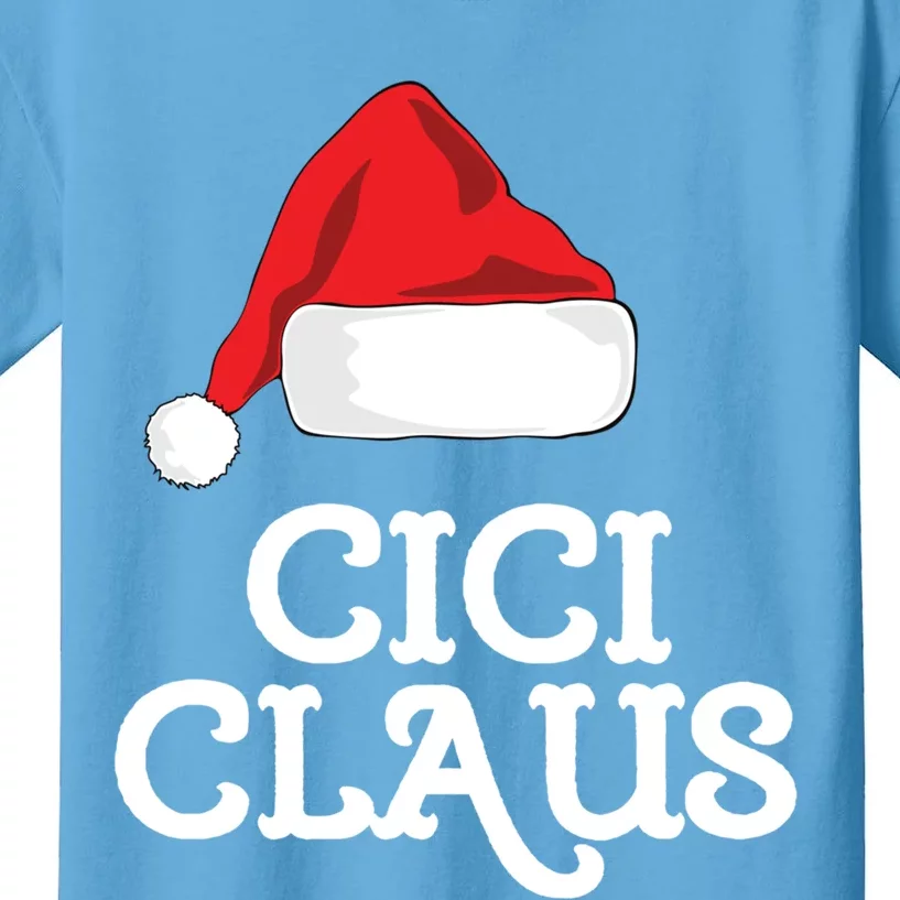 Cici Claus Christmas Hat Family Matching Group Pajama Pj Cute Gift Kids T-Shirt