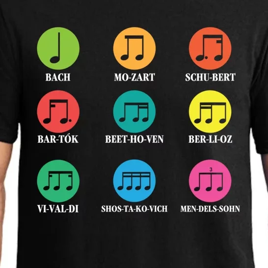 Classic Composers Classical Music Musical Notes Funny Gift Pajama Set