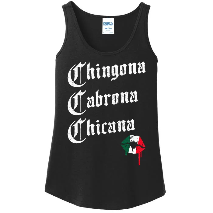 Chingona Cabrona Chicana Kissing – Funny Mexican Woman Latina Ladies Essential Tank