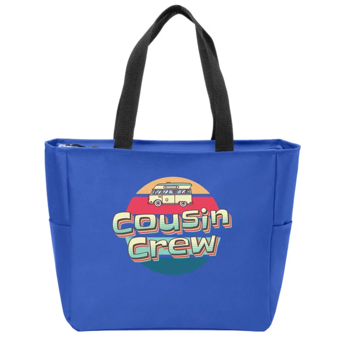 Cousin Camping Crew Matching Road Trip Funny Gift Zip Tote Bag