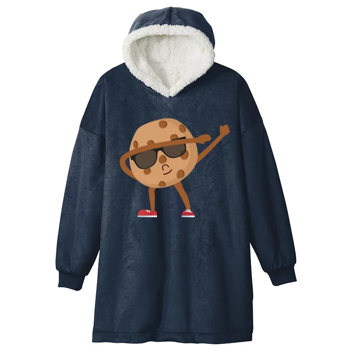 Chocolate Chip Cookie Funny Dabbing Drop Cookie Baking Lover Gift Hooded Wearable Blanket