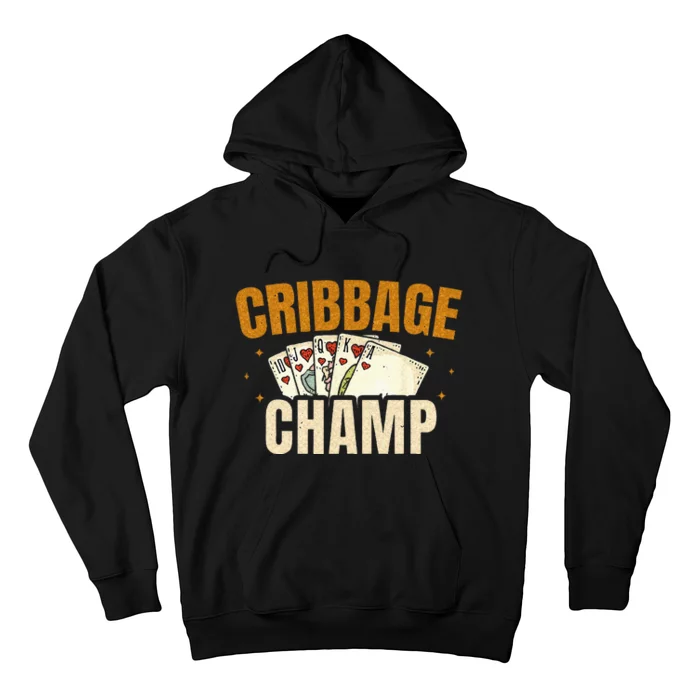 Cribbage Champ Card Game Players Hoodie